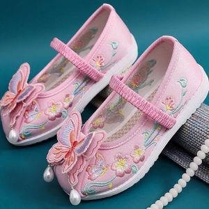 Butterfly 3D Embroidered Kids' Shoes | Floral Traditional Sandals #1024